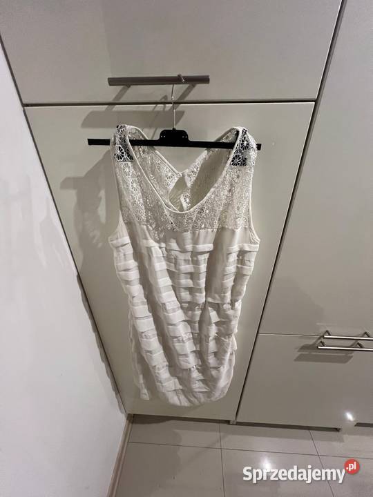 Piękna biała Ala weselna sukienka zero ML Gdańsk