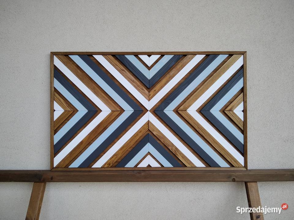 Obraz mozaika dekoracja drewno 89 x 54 pomorskie Gdynia sprzedam