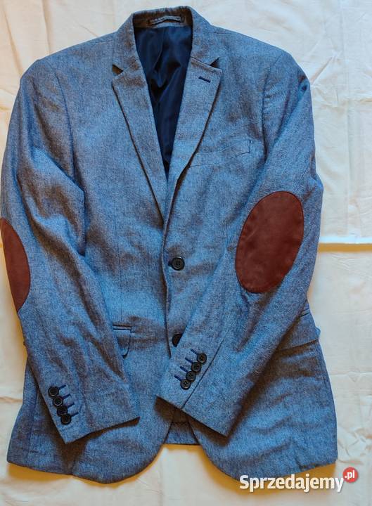 Błękitna męska marynarka HM r S Gdańsk sprzedam