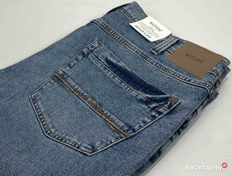Spodnie męskie Mustang Washington Tradition 202 niebieski podlaskie Białystok