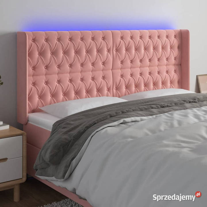 Zagłówek do łóżka z LED różowy 203x16x118128 Warszawa