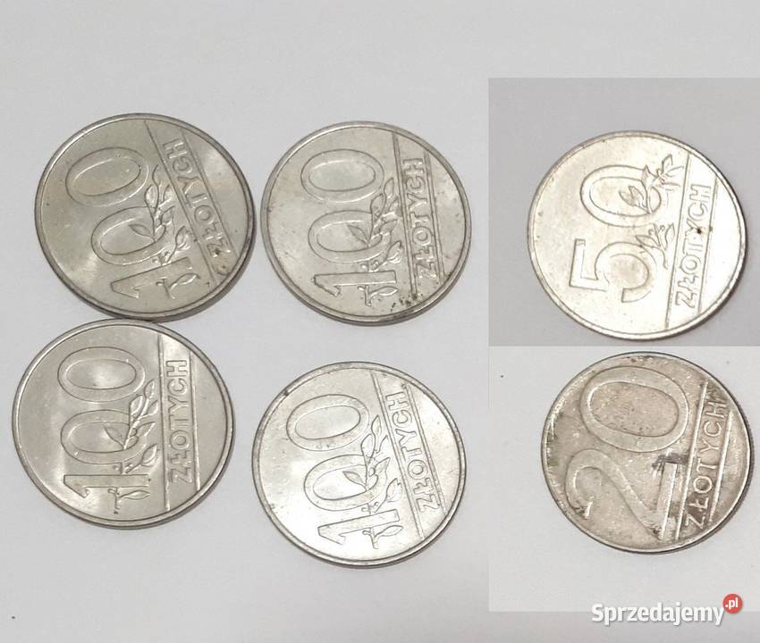 Moneta 100 50 20 zł 1990 1987 1974 PRL Rzeczpospolita Polska