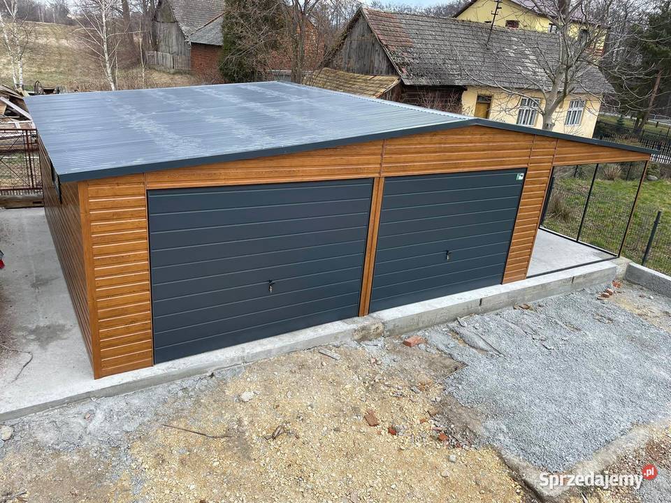 Garaż blaszany wiata 10x6 Wzmocniony profilami pomorskie Wejherowo