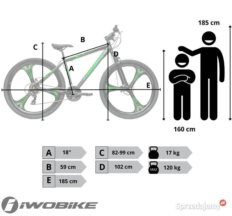 Rower Męski Górski 29 MTB IWOBIKE Shimano 2025 Gorlice