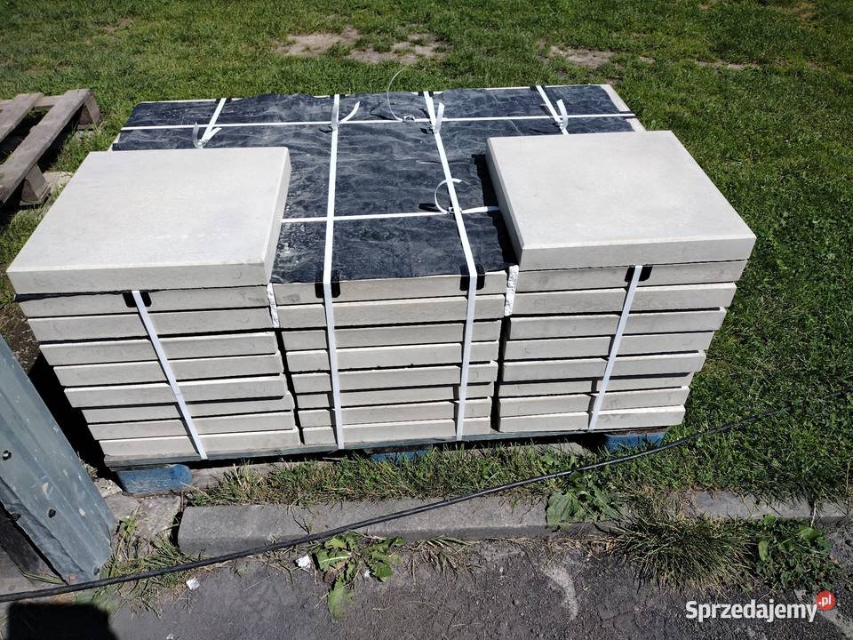 Płytka chodnikowa 40 x 40 x 5 gładka tarasowa Dąbrowa
