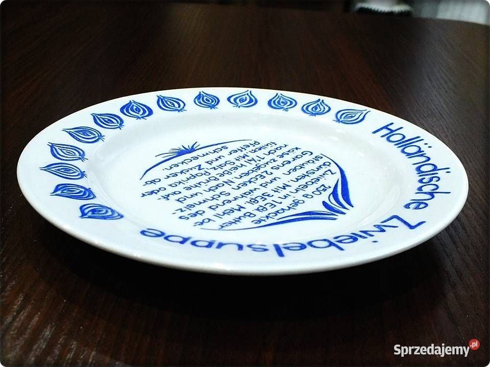 Muzealny Talerz na ścianę z przepisem na Zupę Żary