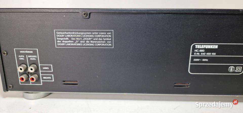 Magnetofon Cassette Deck Telefunken HC680 HC 680 Magnetofony