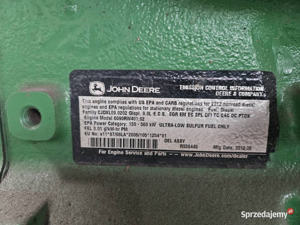 BLOK WAŁ JOHN DEERE 6090 6090RW402 R573055 Ignatki sprzedam