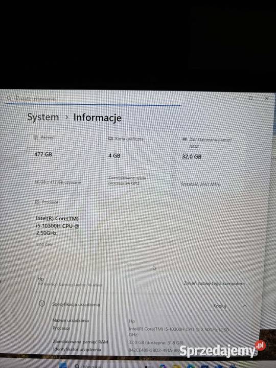 Laptop do gier hp pavilion łódzkie Wartkowice