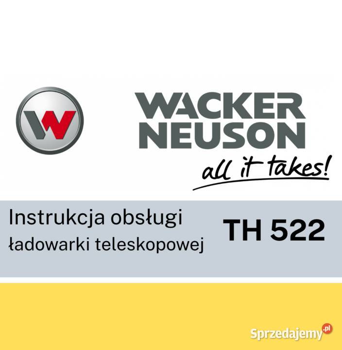 DTR Instrukcja obsługi katalog UDT serwis Wacker Szamotuły
