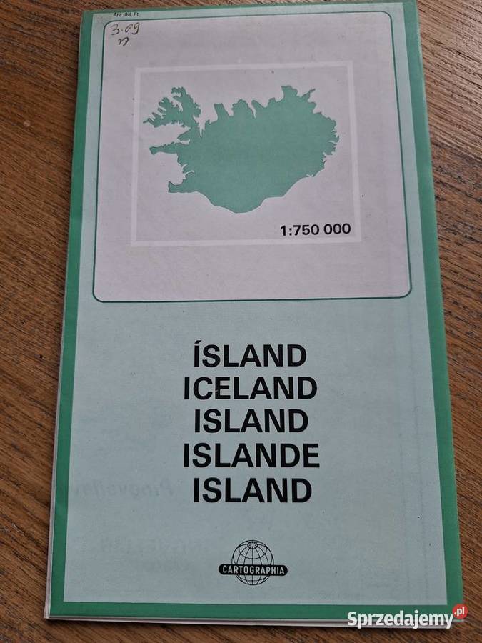 Iceland 1750 000 mapa