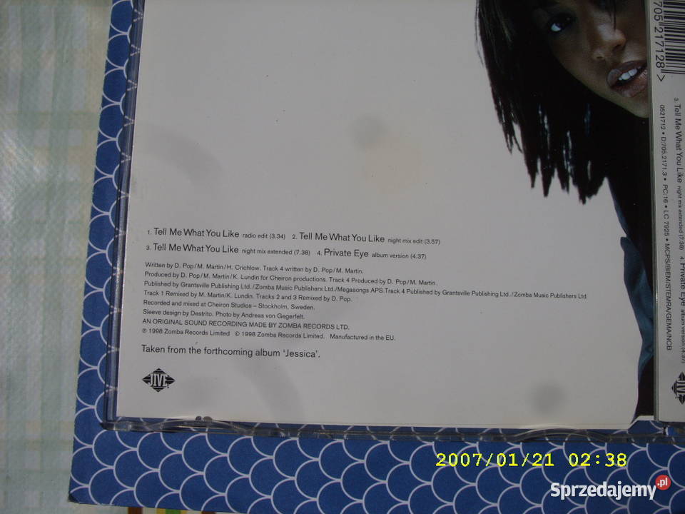 Dance CD singiel JESSICA FOLCKLERTELL ME WHAT Wołów sprzedam