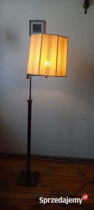 Mosiężna lampa podłogowa ze składanym ramieniem Antyki Antyki, Sztuka, Kolekcje sprzedam