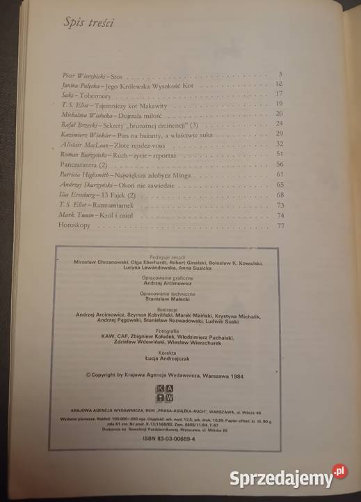 Fikcje i Fakty 5 numerów z 1984 r Koźminek