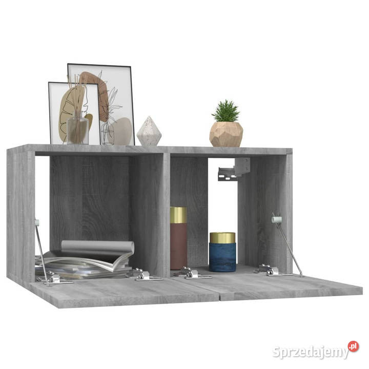 Wisząca szafka pod TV szary dąb sonoma 60x30x30 Warszawa