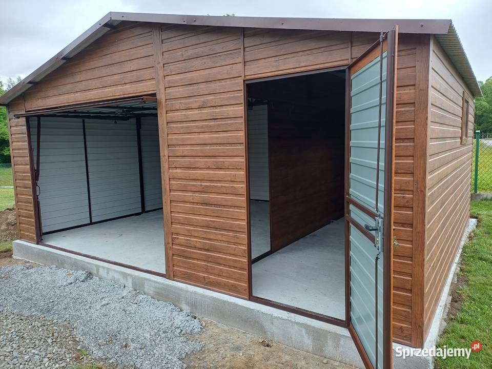 ORZECH Garaż Blaszany Blaszak Drewnopodobny 30m2 Gorlice