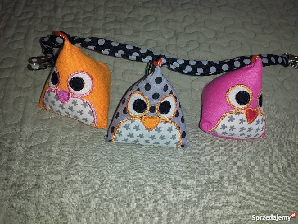 Sensoryczna zawieszka do wózka handmade sowy Dla niemowląt Warszawa sprzedam