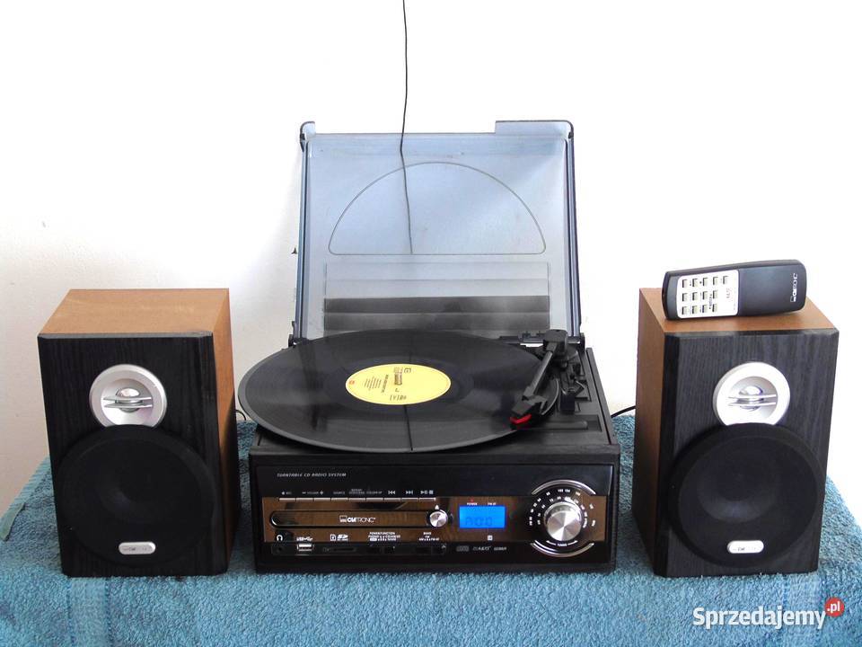 Gramofon z radiem USB SD mp3 CD pilot i głośniki Jasło sprzedam