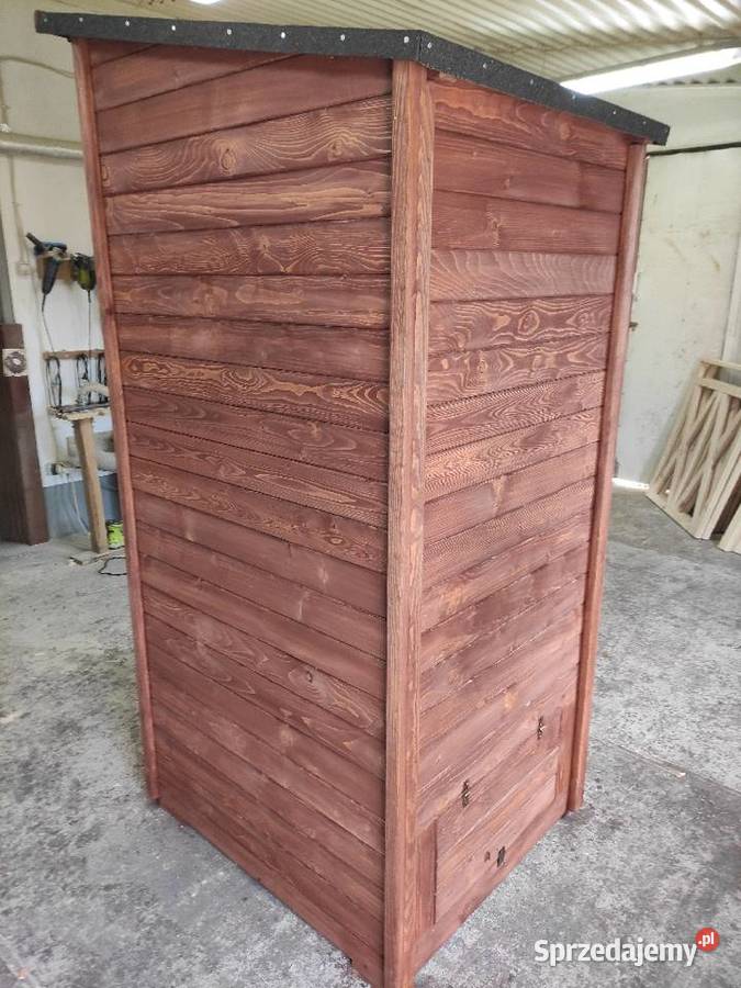 WC toaleta drewniana swawojka latryna Myszków