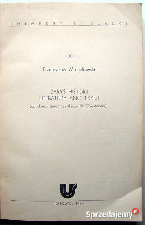 Zarys historii literatury angielskiej P Limanowa