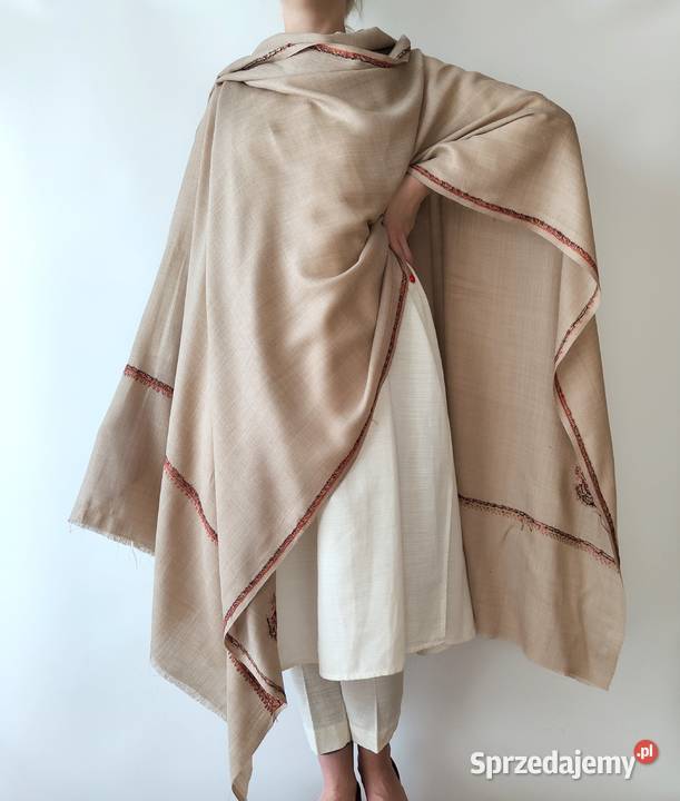 Szal orientalny indyjski haftowany haft paisley Uniseks Szczecin