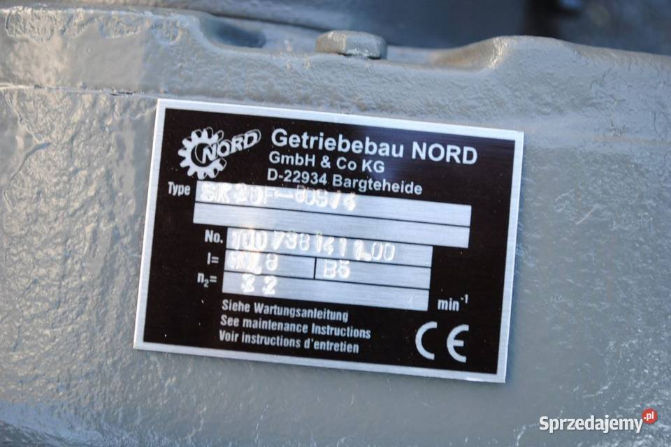 Motoreduktor kołnierzowy 055kw 22obrmin NORD lubuskie Kargowa