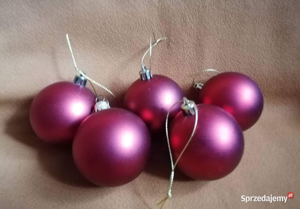 Bombki czerwone matowenietłukące sztuk 5Ozdoby Łódź