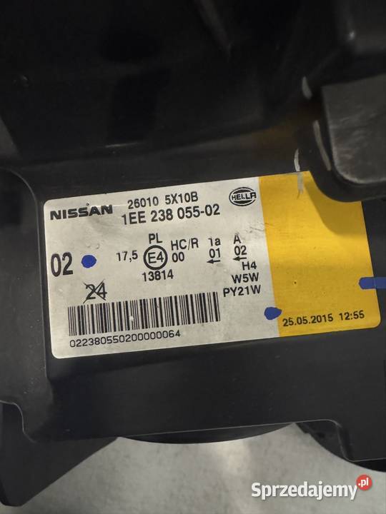 Lampa prawy przód Nissan Navara D40 Lift 1014 Jasienica