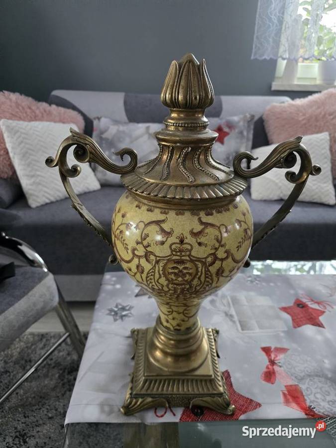 Dwie stare amfory porcelanowomosiężne Chełm Śląski