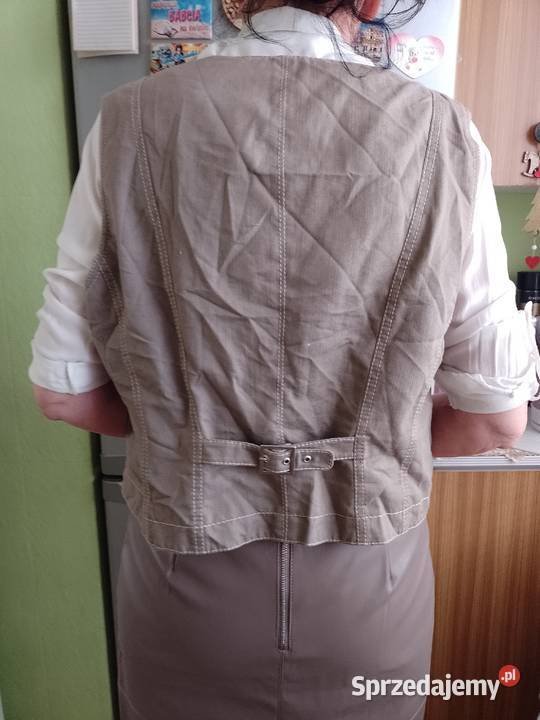 42XL Bogato zdobiona kamizelka garniturowa z Kraków sprzedam
