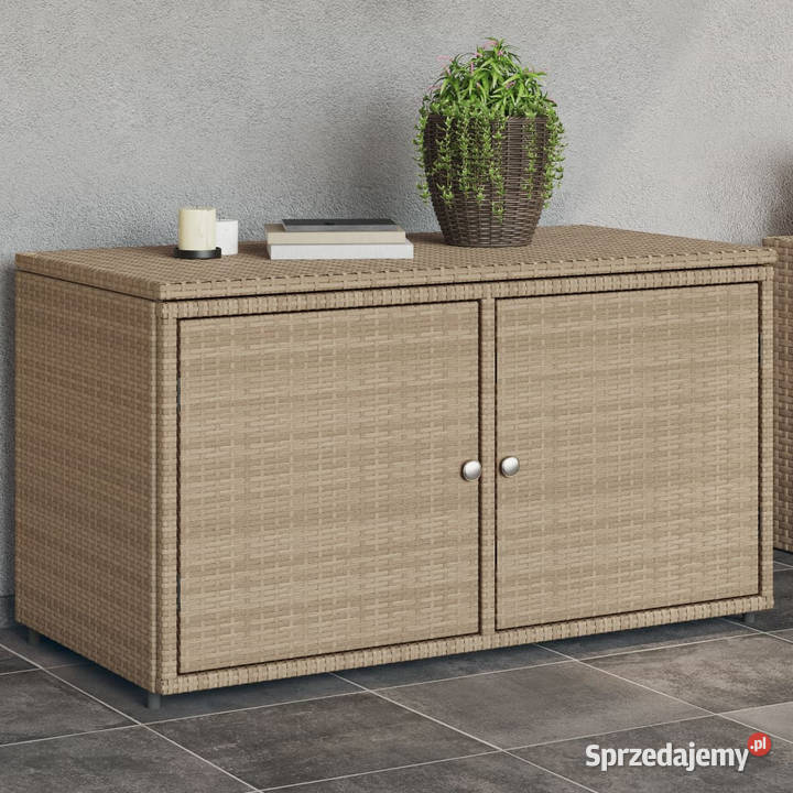 Szafka ogrodowa beżowa 110x55x605 polirattan Warszawa