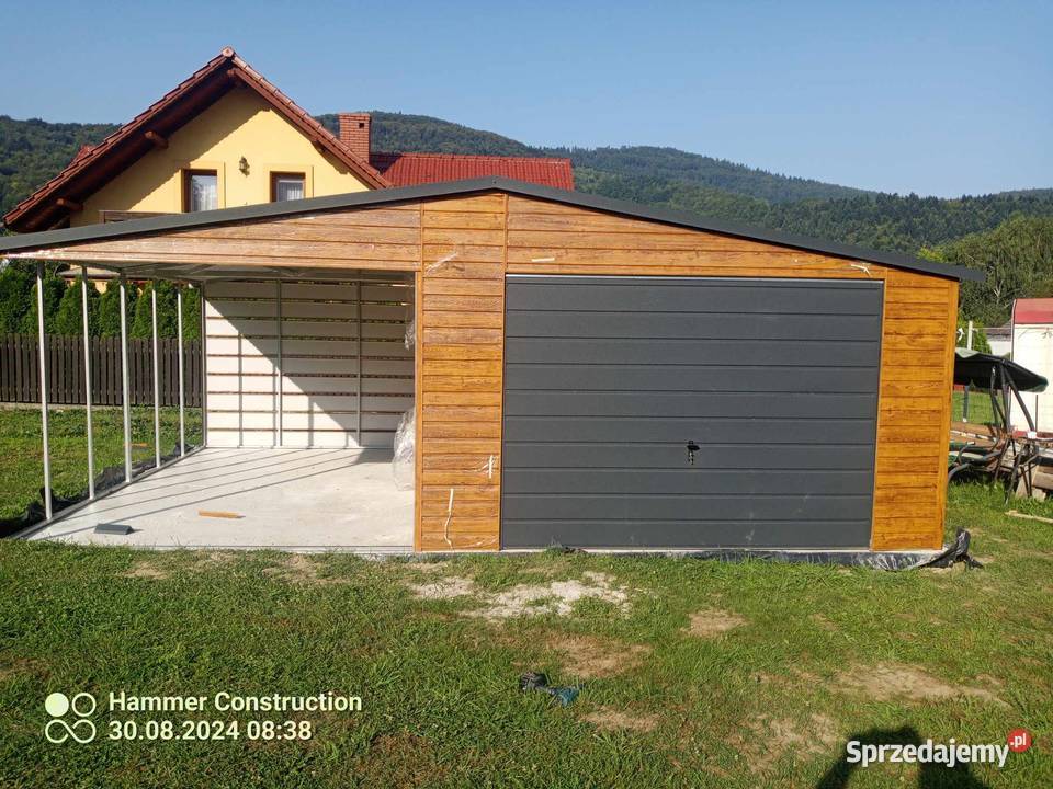 Garaż blaszany 7x5 WZMOCNIONY PROFILAMI Zielona Góra sprzedam