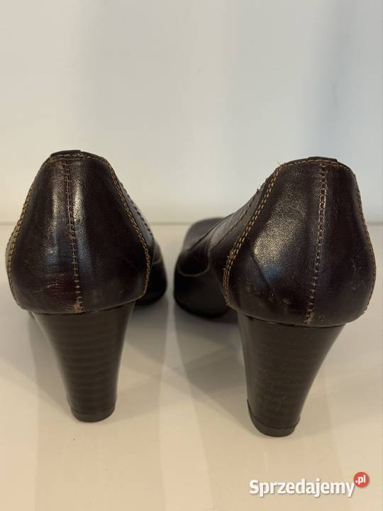 Skórzane czółenka Natali Bratbut Pruszków