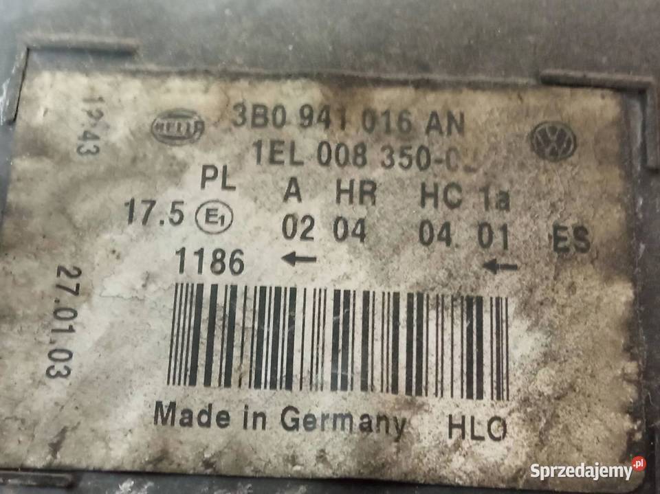 LAMPA PRZÓD PRAWA LIFT FL 3B0941016AN VW świętokrzyskie