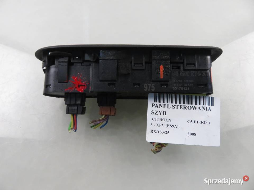 PANEL SZYB CITROEN C5 III RD 96599975XT Panele sterowania, przełączniki sprzedam