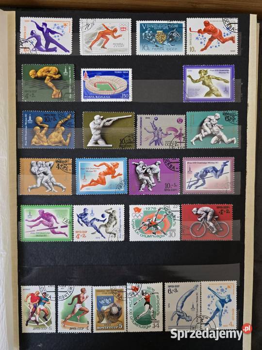 Kolekcja znaczków dwa klasery Olimpiada 84 Busko-Zdrój sprzedam