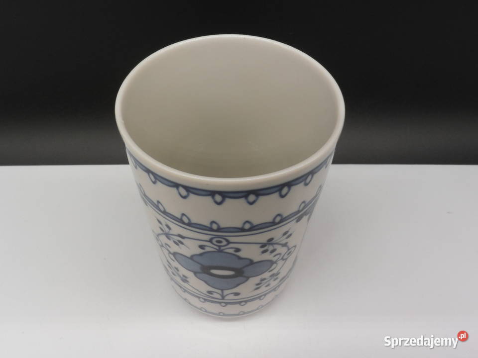 Porcelana Lichte Echt Kobalt Kubek Wazonik wzór wielkopolskie