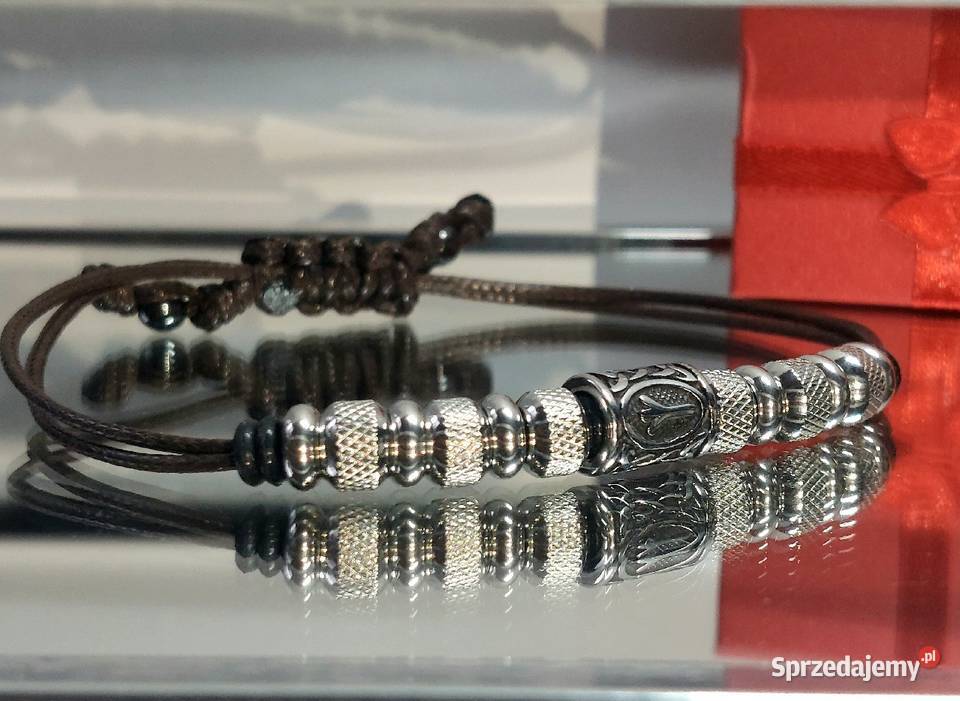 BRANSOLETKA RUNA ALGIZ WYBÓR STAL 316L WIKINGÓW