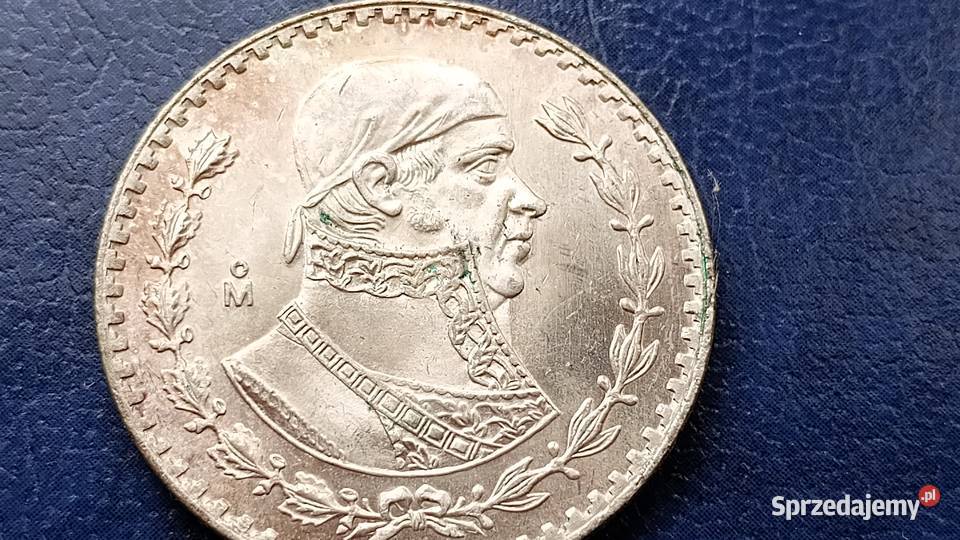 Stare monety 1 peso 1966 Meksyk mennicza Lesko