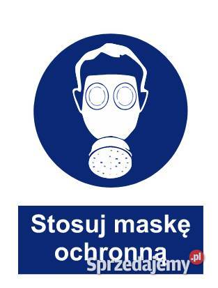 Naklejka BHP Stosuj maskę ochronną ZNO5 Kamionna