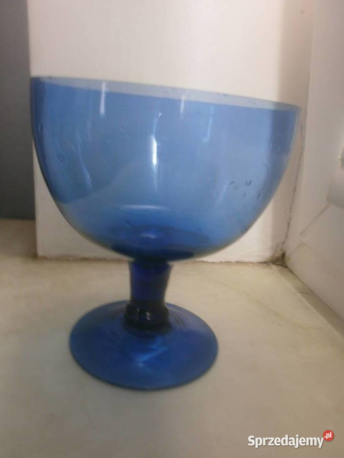 szklana cukiernica niebieska Zielona Góra sprzedam