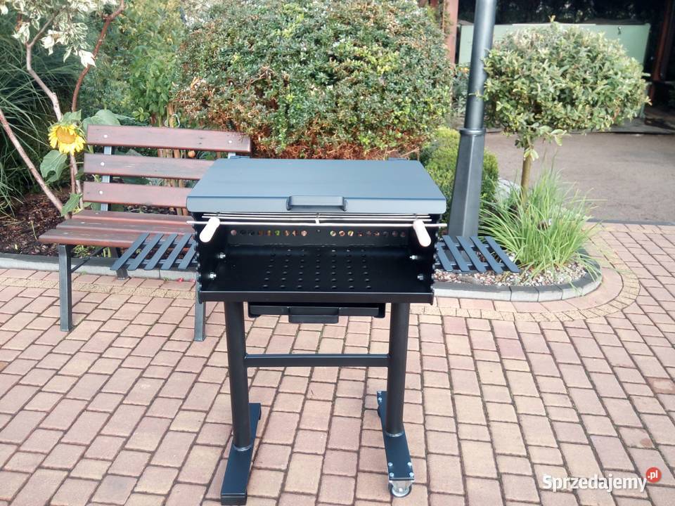 Grill ogrodowy z popielnikiem wysówanym blacha 4 Damasławek
