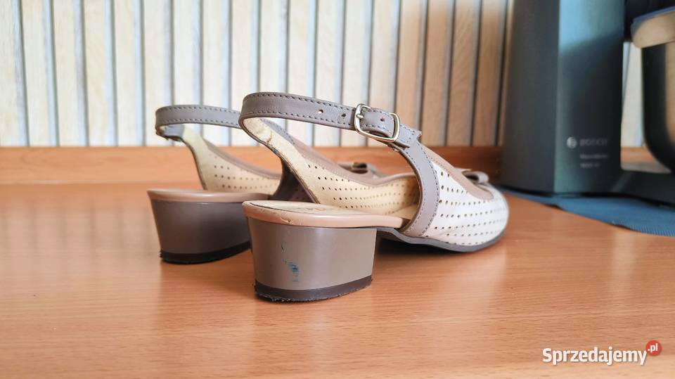 Buty białe beżowe kawa z mlekiem
