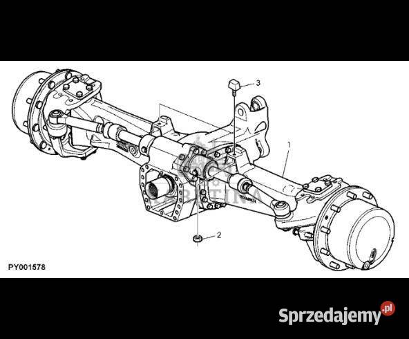 John Deere 7530 Premium Oś przednia AL170962 wielkopolskie