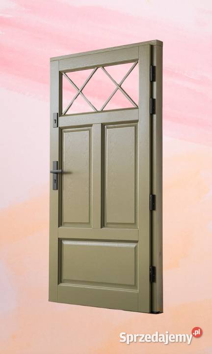 Drzwi Zewnętrzne Wejściowe Drewniane NA KAŻDY Elbląg sprzedam