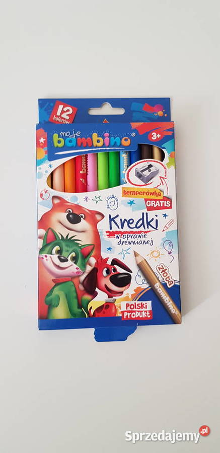 Nowe kredki Bambino w drewnianej oprawie 12 Warszawa sprzedam
