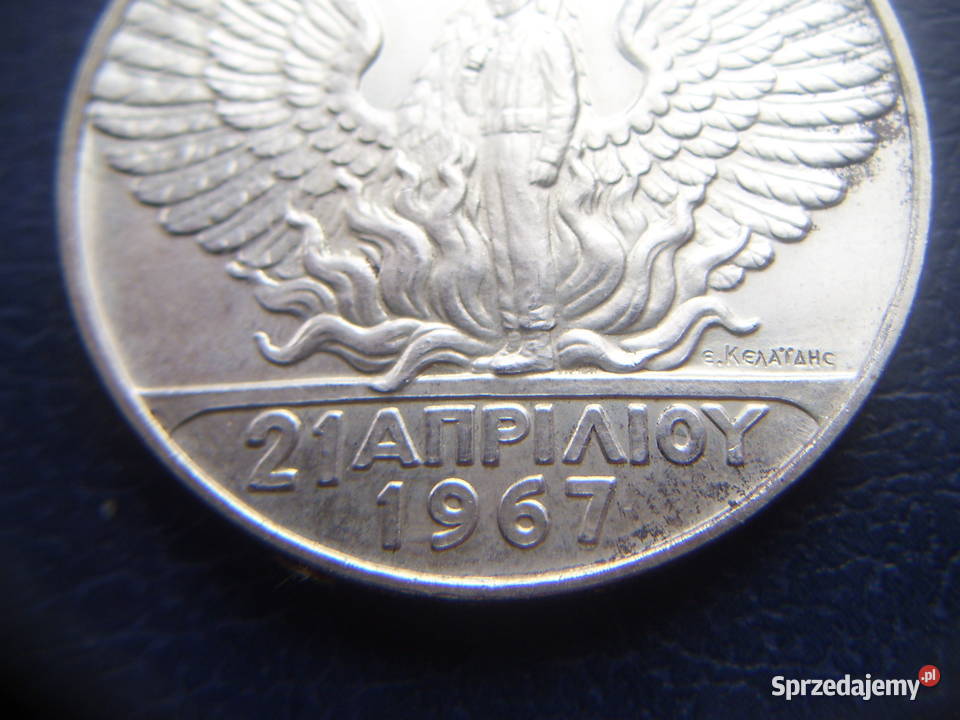 Stare monety 100 drachm 1970 Grecja srebro Numizmatyka Lesko