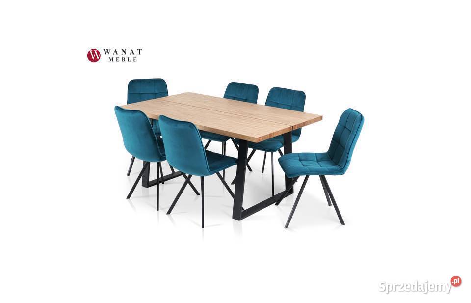 Stół Okleina dębowa + 6 Krzeseł ALEX Meble Wanat