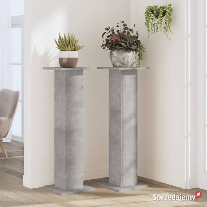 Stojaki na rośliny 2 szarość betonu 30x30x95 mazowieckie Warszawa