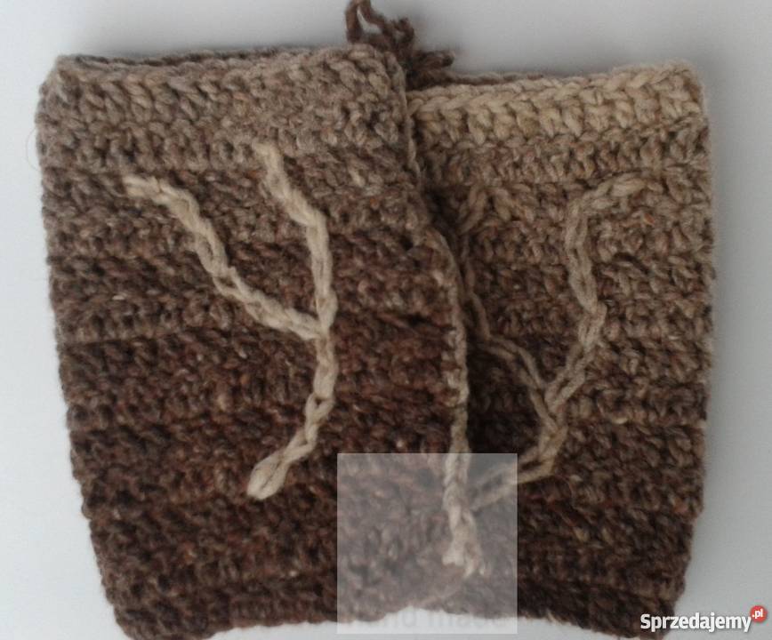 Rękawiczki mitenki wełniane na szydełku Białystok sprzedam